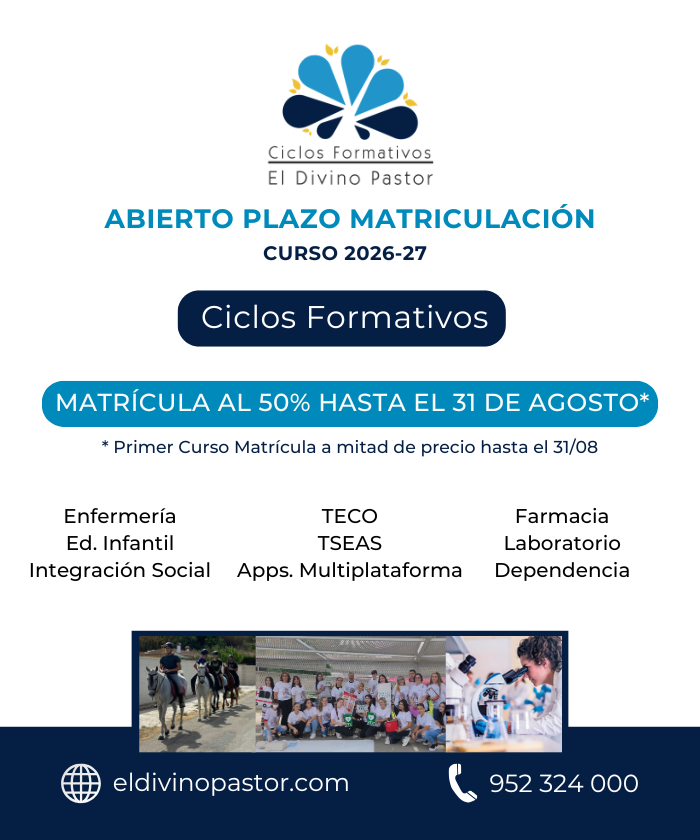 Matriculación Ciclos Formativos el Divino pastor 2026 (versión móvil)