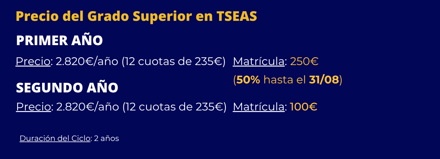 Grado Superior TSEAS información y precios cursos