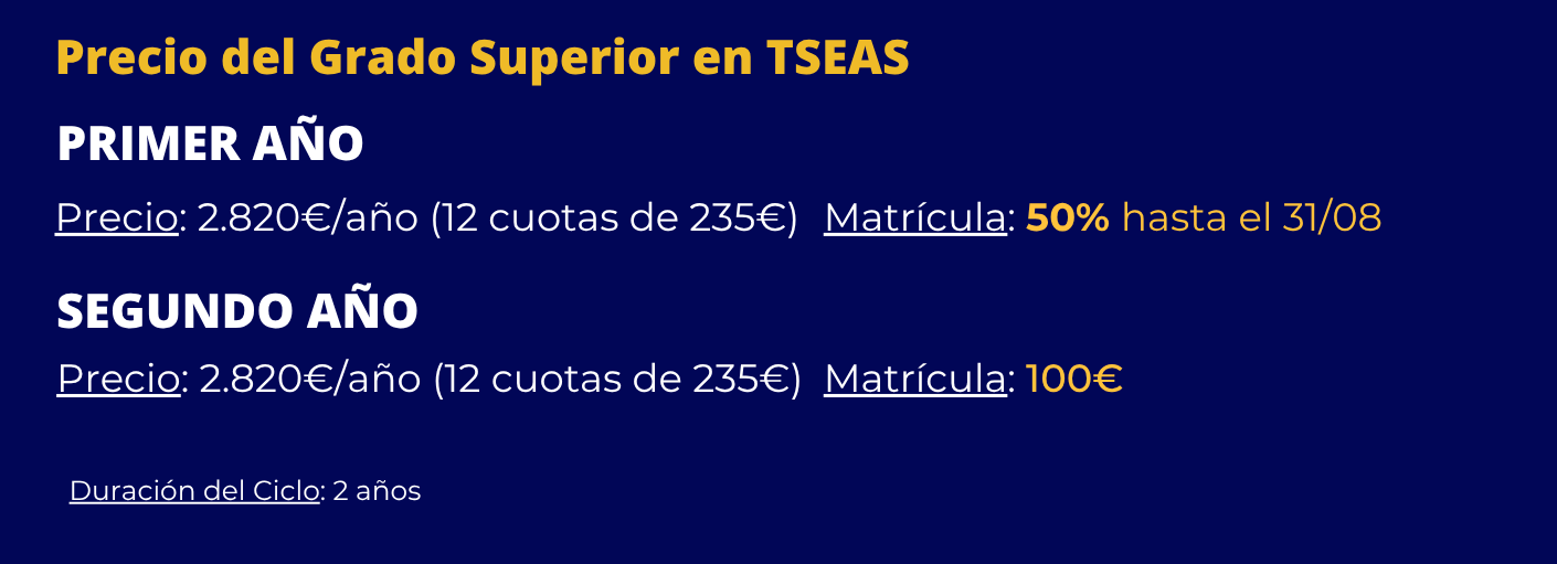 Grado Superior TSEAS información y precios cursos