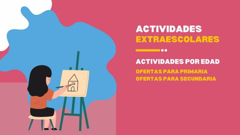 Cartel sobre las actividades y talleres extraescolares en Málaga.