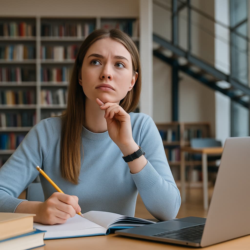 Estudiante pensando qué ciclo de grado medio elegir en Málaga