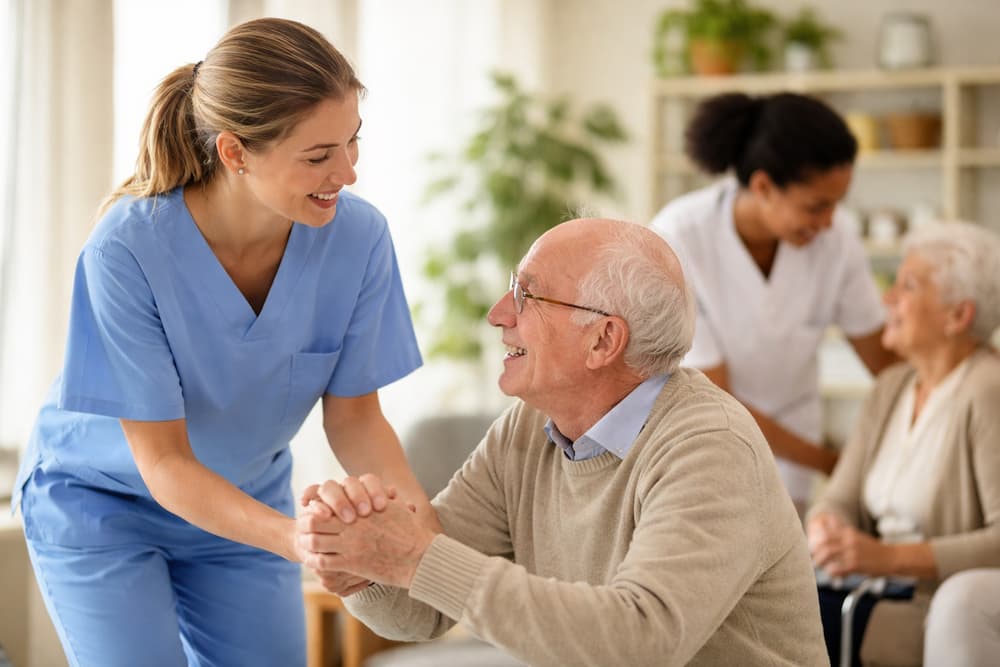 Atención a personas mayores realizada por alumnado del grado medio APSD en Málaga