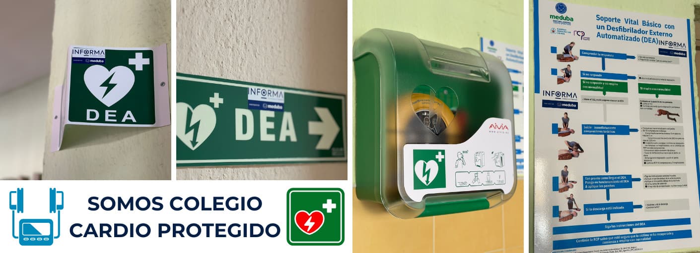 Equipos DEA instalados en el colegio cardioprotegido El Divino Pastor en Málaga